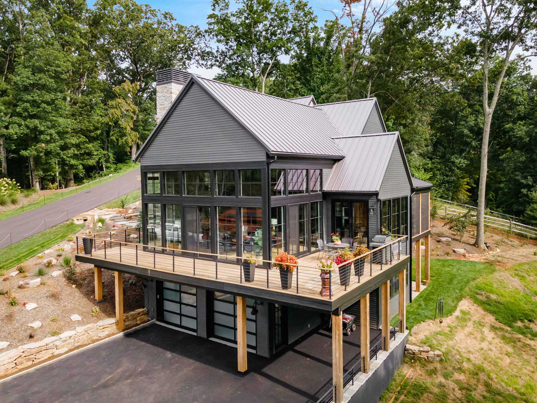 Asheville Custom Home Builders -exterior deck by Osada Construction