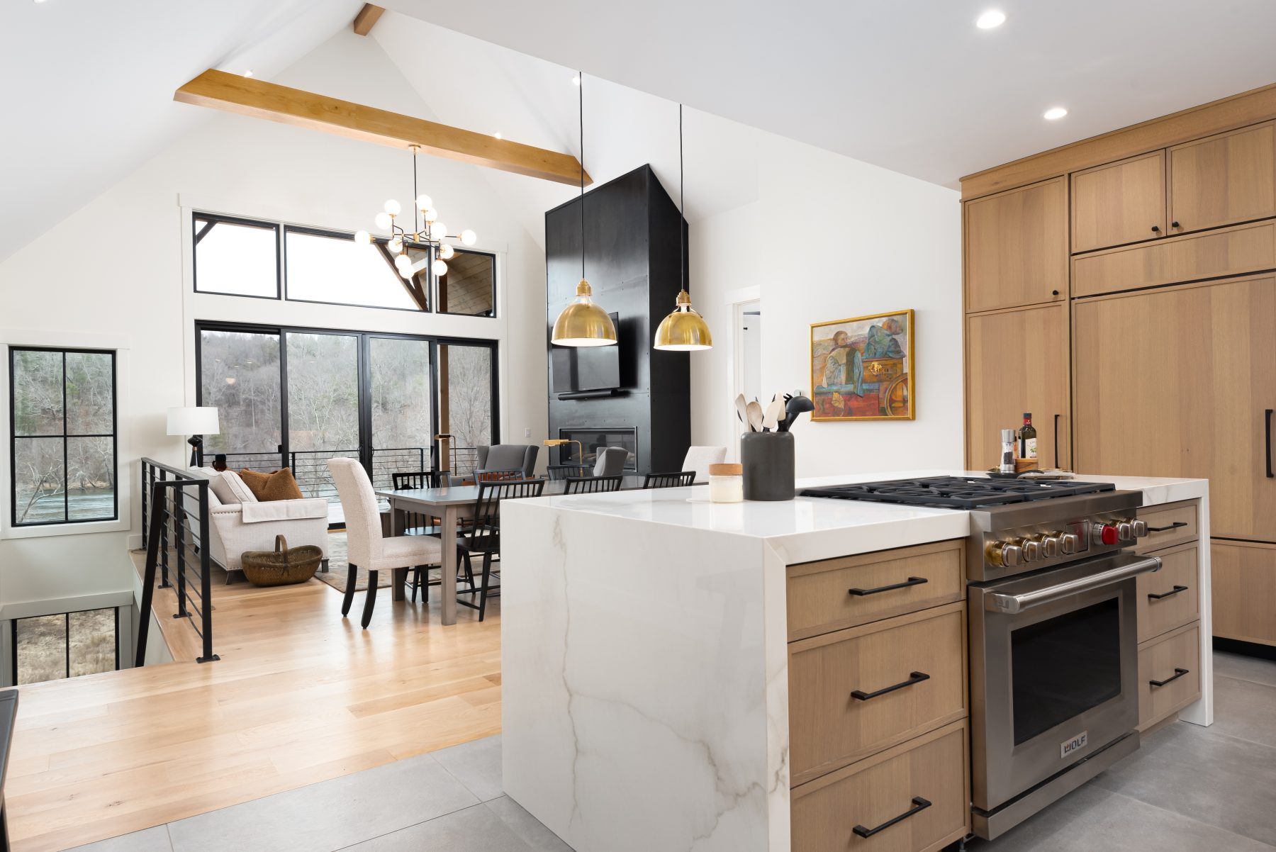 Olivette Custom Home Builder living space by Osada Construction