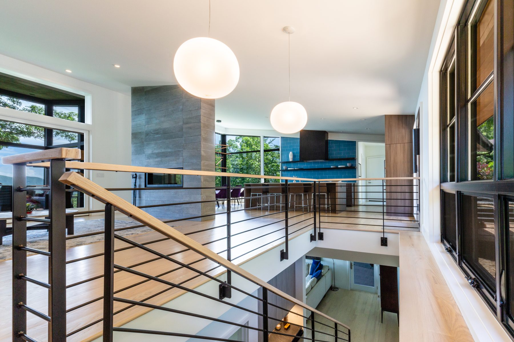 Modern Mountain Custom Builders Asheville - stairwell by Osada Construction