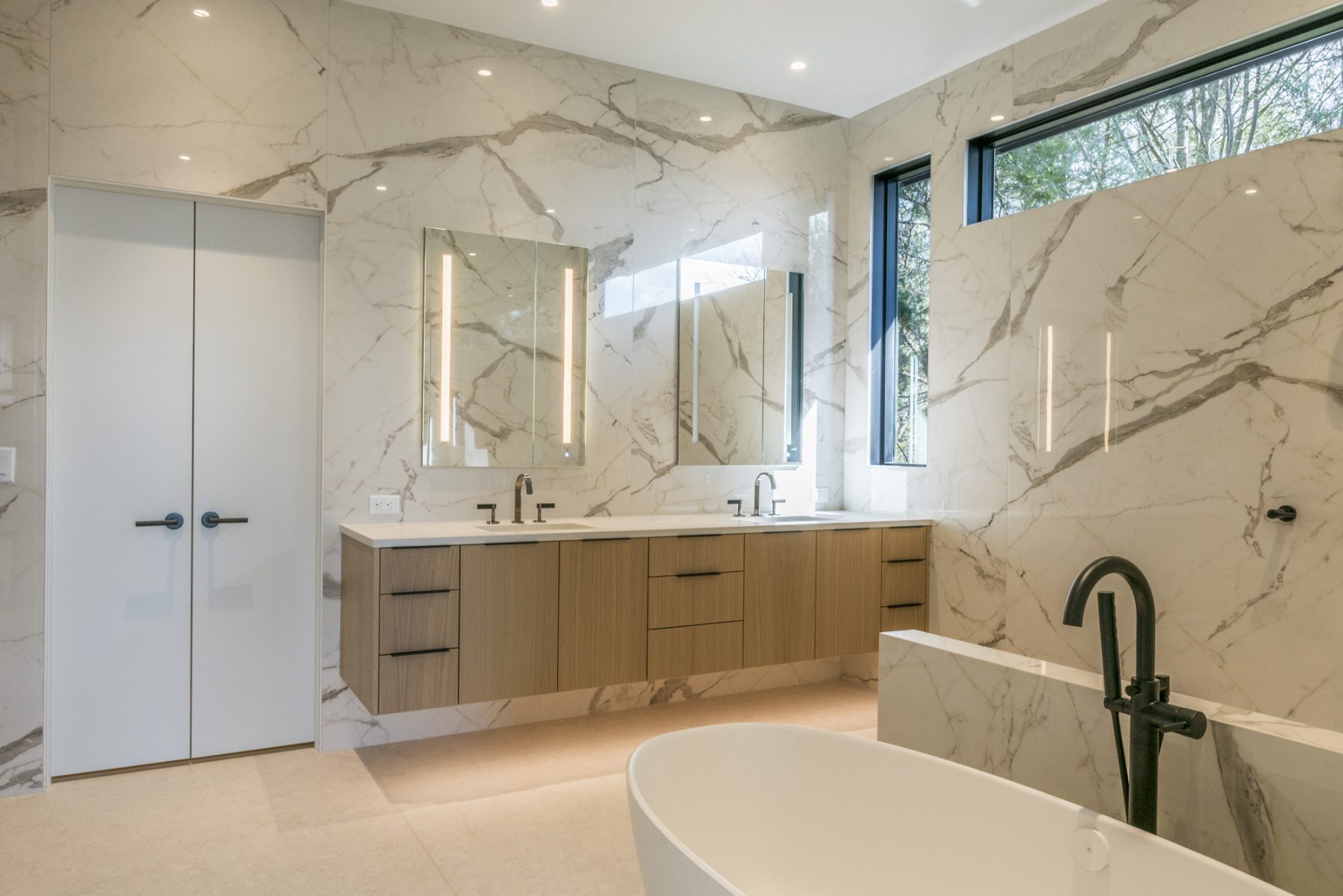 Modern Asheville Renovation after owners bath by Osada Construction