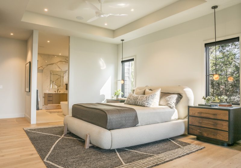 Modern Asheville Renovation after owners bedroom by Osada Construction