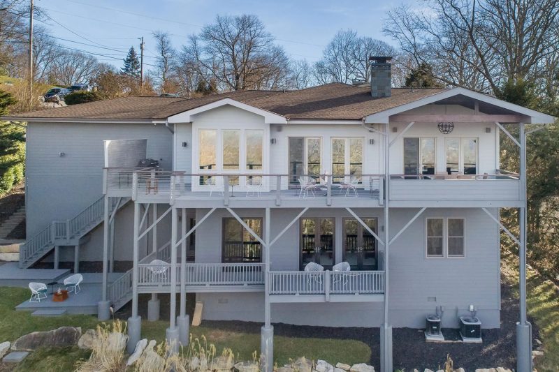 Modern Asheville Renovation rear elevation by Osada Construction