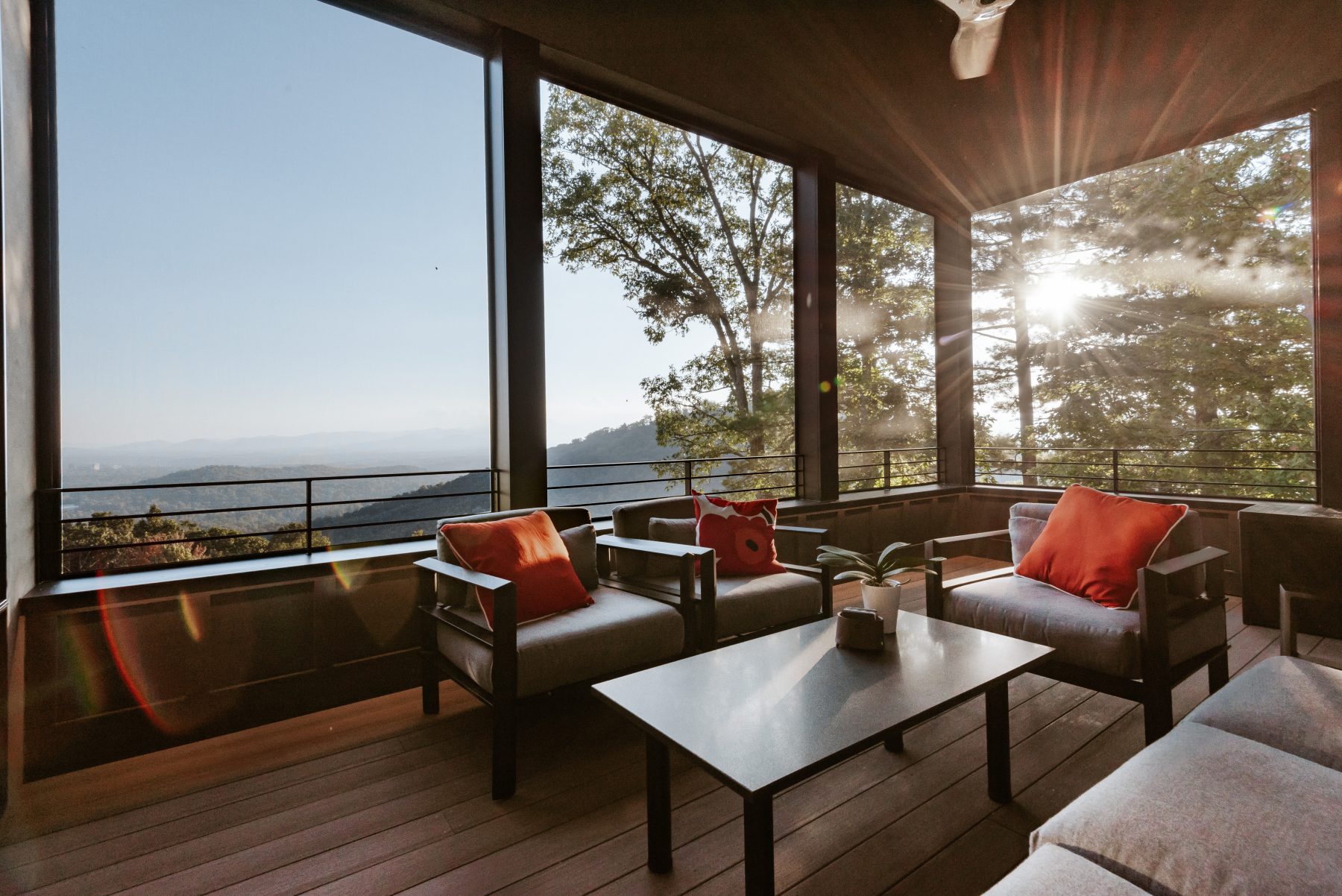 Asheville Home Builder Porch Views by Osada Construction