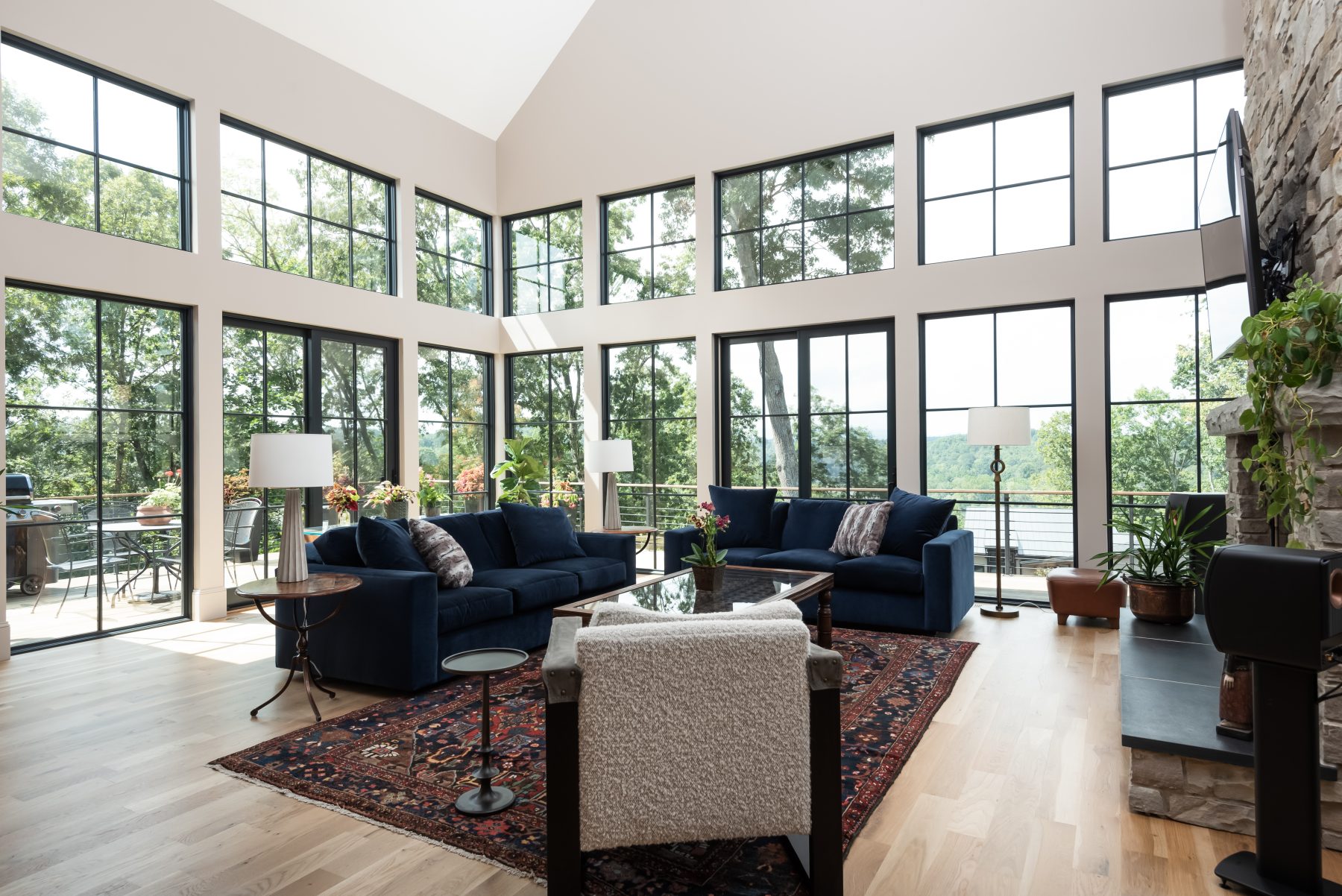 Asheville Custom Home Builders - furnished living room by Osada Construction