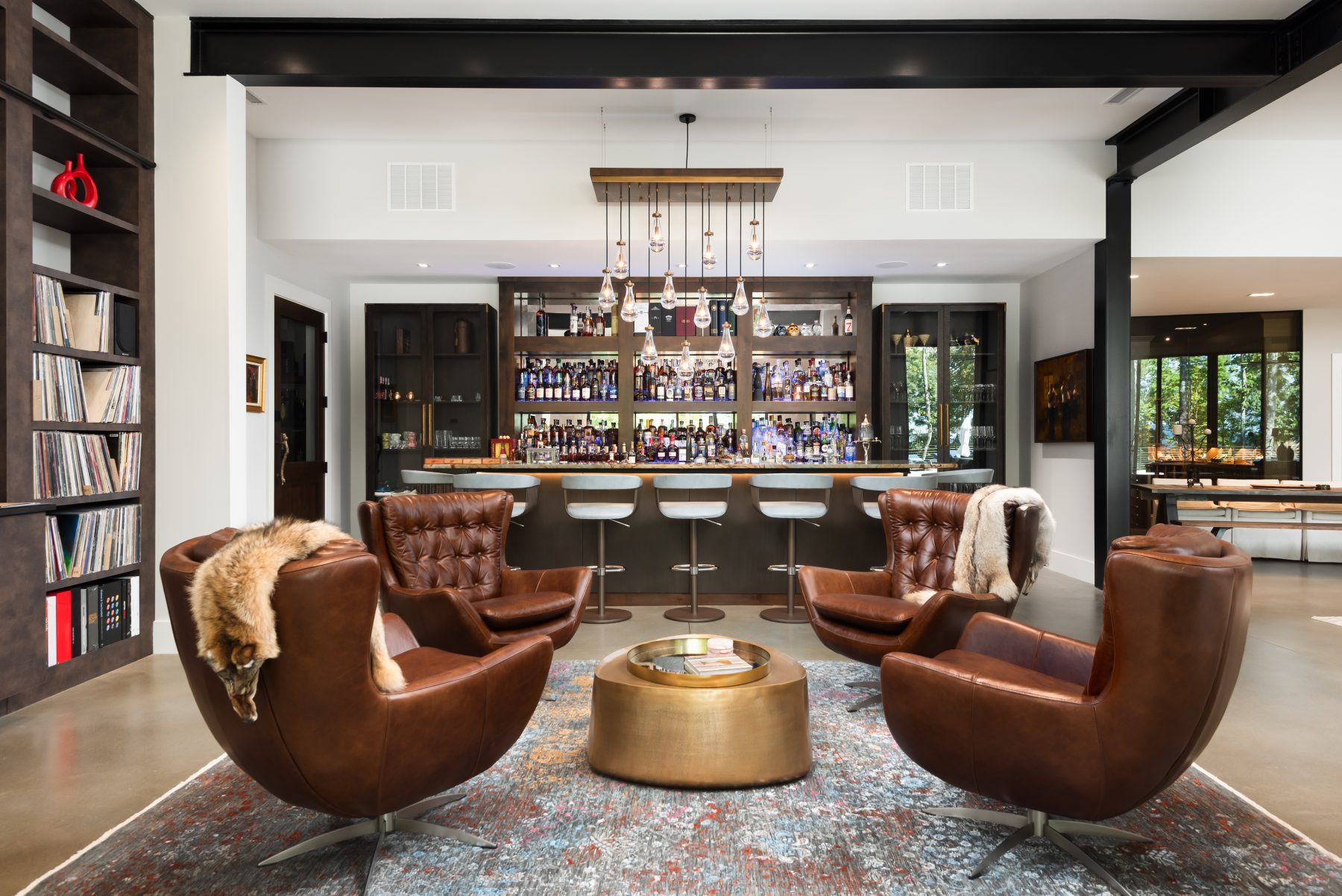 modern home builder asheville - modern lower level and rec room by Osada Construction